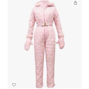 Baby pink snowsuit/jumpsuit